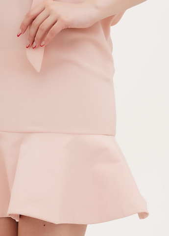 Персикова коктейльна, кежуал сукня а-силует, з відкритими плечима Babylon однотонна