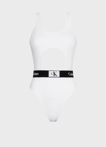 Білий літній купальник монокіні, суцільний Calvin Klein
