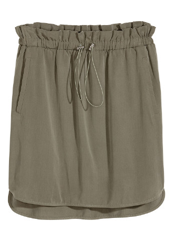 Светло-зеленая кэжуал юбка H&M мини