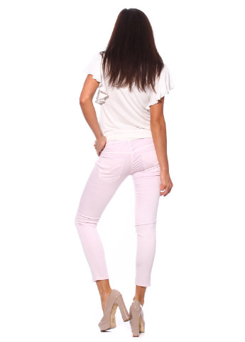 Светло-розовые кэжуал демисезонные брюки Hudson