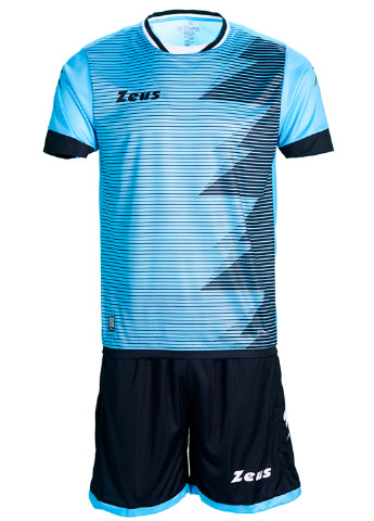Голубой демисезонный комплект (футболка, шорты) Zeus KIT MUNDIAL SK/NE