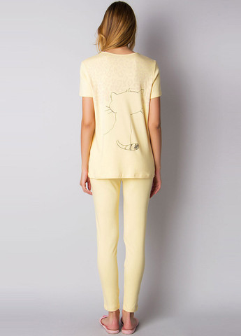 Желтая всесезон пижама (футболка, брюки) футболка + брюки Ogham