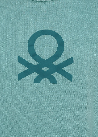 United Colors of Benetton свитшот логотип бирюзовый кэжуал хлопок