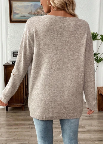 Пісочний демісезонний светр SHEIN