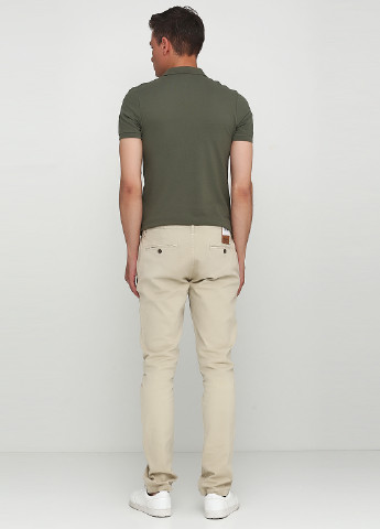 Светло-бежевые кэжуал демисезонные со средней талией брюки Pepe Jeans