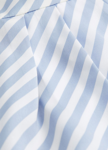 Комбінезон H&M комбінезон-брюки смужка світло-блакитний кежуал поліестер, атлас