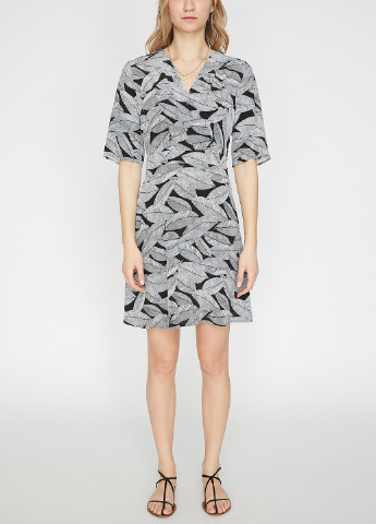 Черно-белое кэжуал платье KOTON