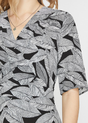 Черно-белое кэжуал платье KOTON