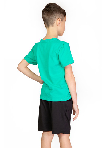 Зеленый летний комплект для мальчика (футболка с шортами) Kosta