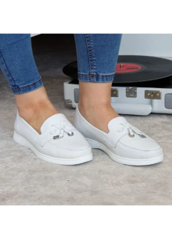 Fashion Лоферы женские Agatha 3138 36 белый з натуральная кожа, украина — демисезон (253791485)