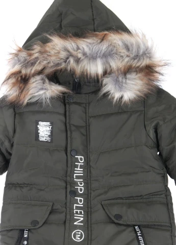 Оливкова (хакі) зимня куртка Philipp Plein