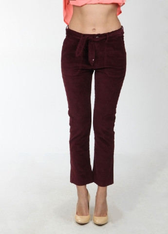 Бордовые демисезонные брюки Zara