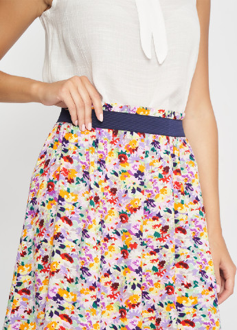 Разноцветная кэжуал цветочной расцветки юбка Tom Tailor клешированная