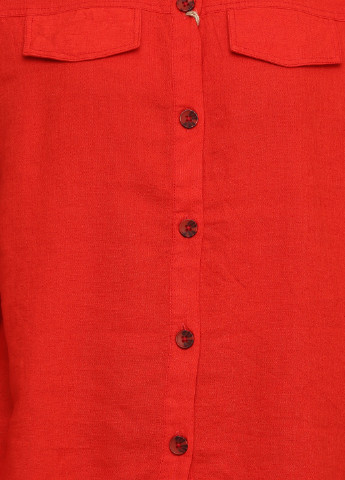 Красная кэжуал рубашка однотонная Madoc Jeans