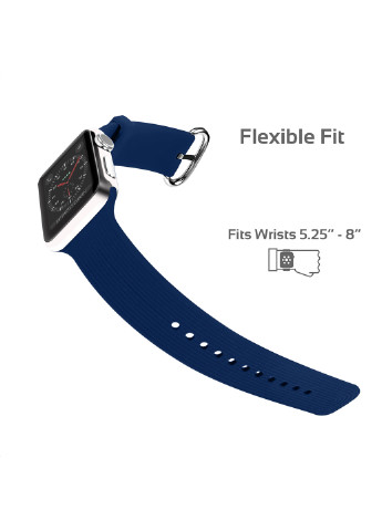Силиконовый ремешок Silica-42 для Apple Watch 42-44 мм 1/2/3/4/5/6/SE Promate silica-42.blue (216034108)