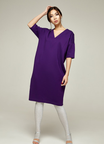 Фиолетовое кэжуал платье Solh однотонное