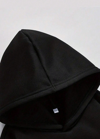 Чорний демісезонний костюм (худі, штани) брючний SHEIN