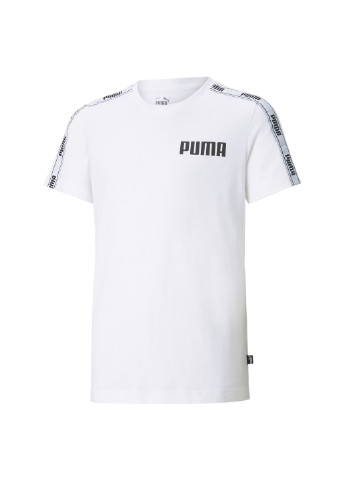 Біла демісезонна футболка tape youth tee Puma
