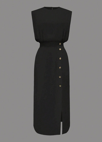 Чорна кежуал сукня SHEIN однотонна