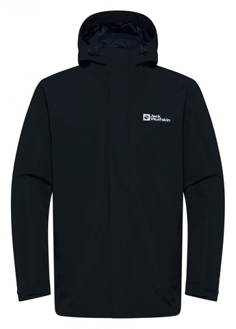 Чорна демісезонна куртка куртка-трансформер Jack Wolfskin A61864_6000