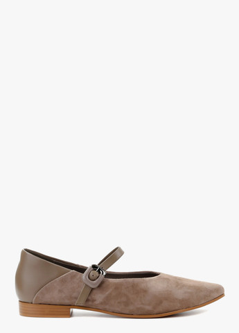 Le'BERDES Туфлі мері джейн сіро-бежевий з натуральна замша, україна — демісезон (322646256)