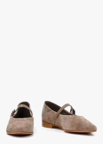 Le'BERDES Туфлі мері джейн сіро-бежевий з натуральна замша, україна — демісезон (322646256)