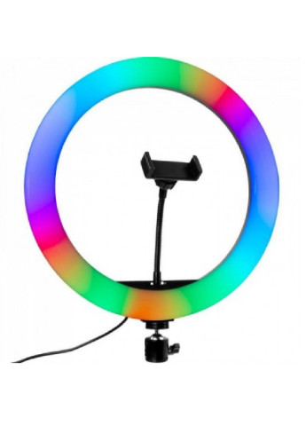 Кольцевая Led лампа для блогера селфи фотографа визажиста со штативом с держателем для телефона 26 см 25 W (473713-Prob) Unbranded (256186068)