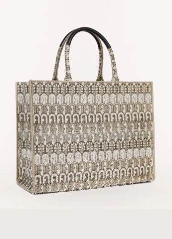 Женская жакардовая сумка WB00255BX03836UT00 Золотистая Furla OPPORTUNITY L TOTE (252863952)