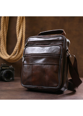 Чоловіча шкіряна сумка 19х21х8 см Vintage (253491236)