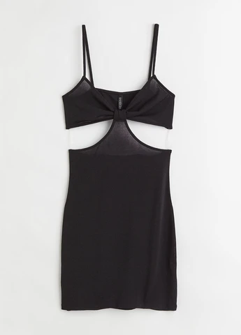 Чорна сукня H&M однотонна