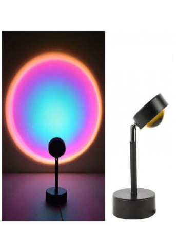 Проекційний кольоровий світильник проектор лампа LED нічник для селфі з ефектом заходу і сходу сонця 4 режими (254558-Нов) Francesco Marconi (248297265)