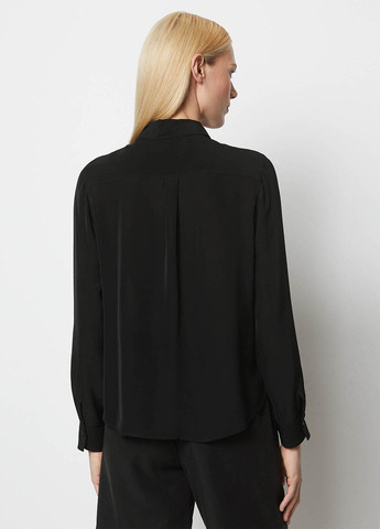 Черная кэжуал рубашка однотонная Marc O'Polo