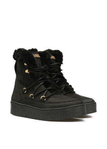 Зимние ботинки Tommy Hilfiger с логотипом, с мехом тканевые