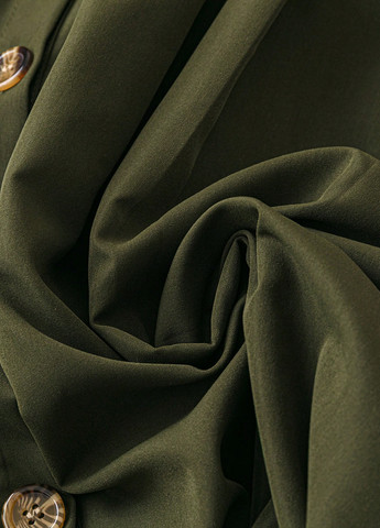 Оливкова (хакі) кежуал сукня сукня-сорочка, кльош SHEIN однотонна