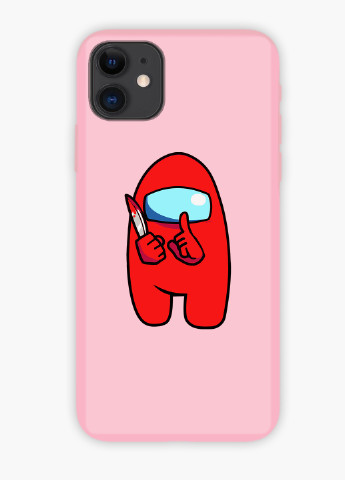 Чехол силиконовый Apple Iphone 8 plus Амонг Ас Красный (Among Us Red) (6154-2417) MobiPrint (219566325)