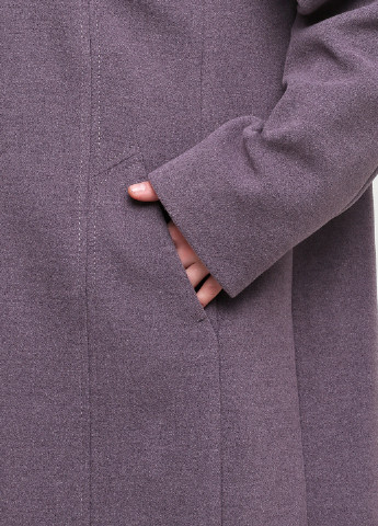 Фіолетове демісезонне Пальто однобортне Шикарные меха