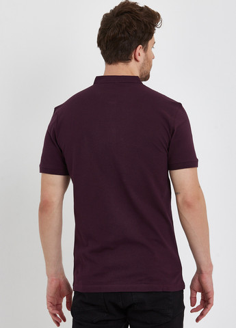 Темно-бордовая футболка-поло для мужчин Trend Collection однотонная