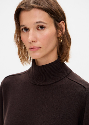 Темно-коричнева кежуал сукня сукня светр Promin однотонна