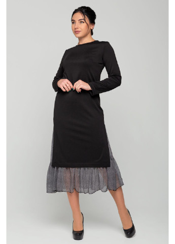 Черное кэжуал платье -blk Alpama однотонное
