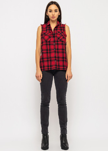 Красная кэжуал рубашка в клетку Saints & Mortals