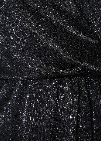 Черное кэжуал платье клеш, на запах KOTON в горошек