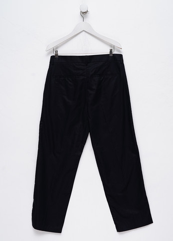 Черные кэжуал демисезонные прямые брюки H&M