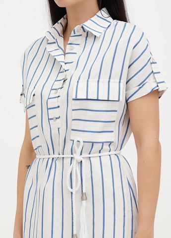 Білий кежуал сукня сукня-сорочка Imperial в смужку