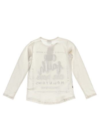 Белый демисезонный кэжуал лонгслив Breeze с надписями