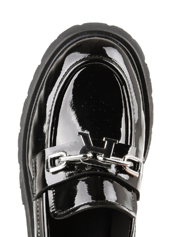 Туфли Le'BERDES на низком каблуке с цепочками, лаковые