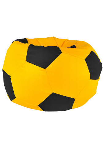 Бескаркасное кресло мешок мяч футбольный 100х100 см (31231-Нов) Желтый с черным Francesco Marconi (251125745)