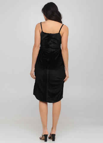 Чорна коктейльна плаття, сукня Sateen однотонна