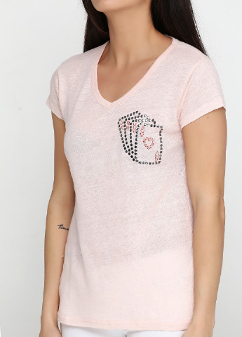 Бледно-розовая летняя футболка Basic