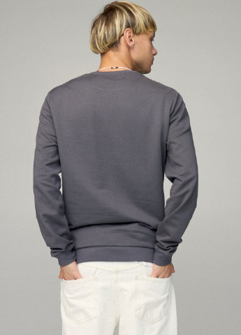 Темно-серый свитшот мужской basic /no flis/ YAPPI (252258876)