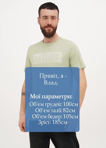 Світло-зелена футболка Mustang